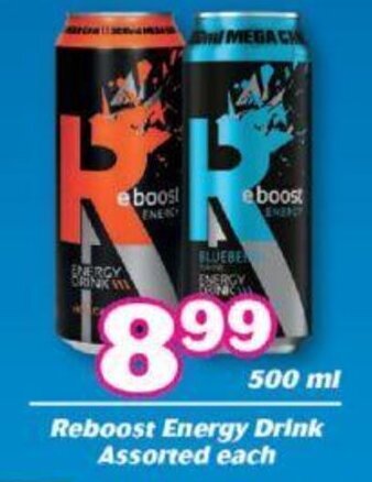 Reboost Energy Drink Assorted 500ml