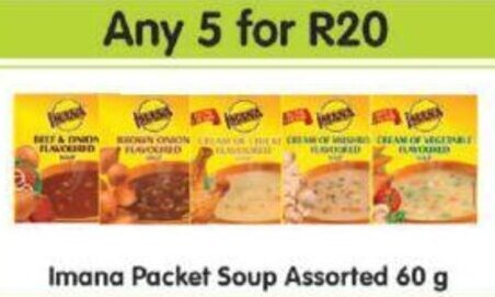 Cambridge Food Imana Packet Soup Assorted 5 x 60g offer