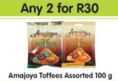 Cambridge Food Amajoya Toffees Assorted 2 x 100g offer