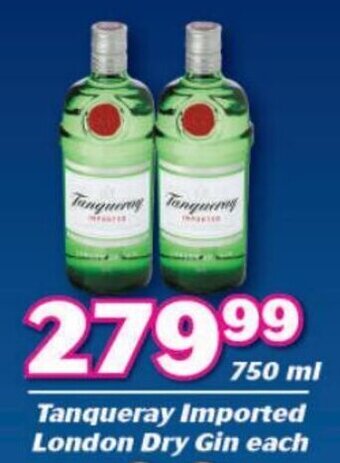 Tanqueray Imported London Dry Gin 750ml