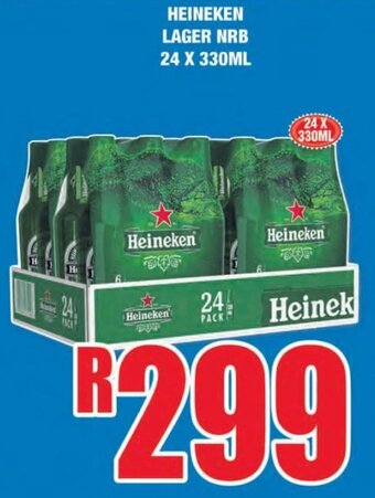 Boxer Liquors Heineken Lager NRB 24 x 330ml offer
