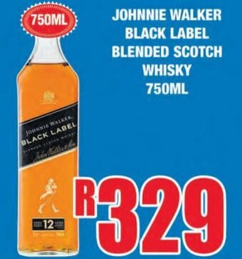 Boxer Liquors Johnnie Walker Black Label Blended Scotch Whisky 750ml offer