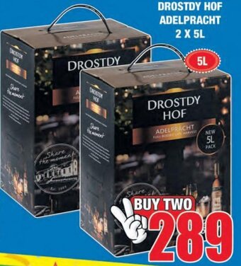 Boxer Liquors Drostdy Hof Adelpracht 2 x 5L offer