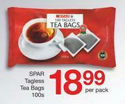 Spar Spar Tagless Tea Bags-100's Per Pack offer