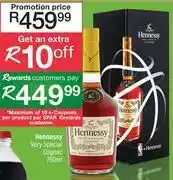 Spar Hennessy Very Special Cognac-750ml Each offer