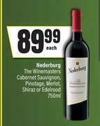 Nederburg The Winemasters Cabernet Sauvignon,Pinotage,Merlot,Shiraz Or Edelrood-750ml Each