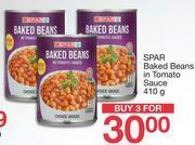 Spar Spar Baked Beans In Tomato Sauce-For 3 x 410g offer