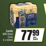 Spar Castle Milk Stout Cans-6 x 500ml Per Pack offer