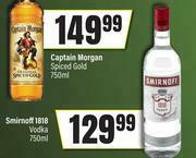 Spar Smirnoff 1818 Vodka-750ml offer