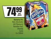 Spar Bavaria 0% Non Alcoholic (All Flavours) Handies Incl.Shandy Cans-6 x 330ml Per Pack offer