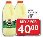 Spar Spar Full Cream Maas-For 2 x 2kg offer