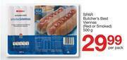 Spar Spar Butcher's Best Viennas (Red Or Smoked)-500g Per Pack offer