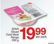 Spar Spar Sliced Cold Meat Range-200g Per Pack offer