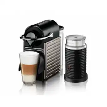 Hirsch's Nespresso pixie electric titanium coffee machine & aeroccino milk frother bundle - 90009430 offer
