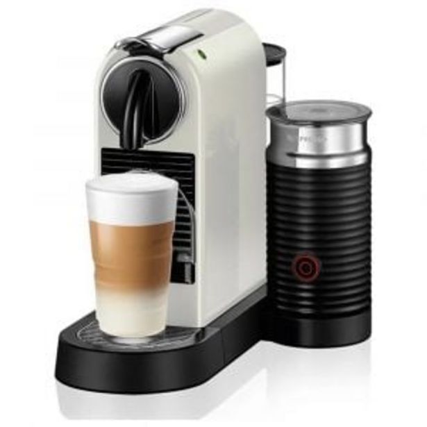 Nespresso citiz automatic espresso machine with aeroccino milk frother (white) d123zawhne2