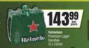 Spar Heineken Premium Lager Handies-12 x 330ml Per Pack offer