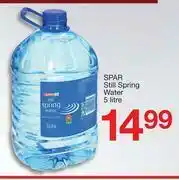 Spar Spar Still Spring Water-5Ltr offer