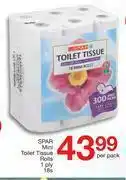 Spar Spar Mini Toilet Tissue Rolls 1 Ply-18's Per Pack offer