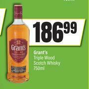 Spar Grant's Triple Wood Scotch Whisky-750ml offer