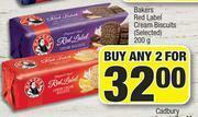 Spar Bakers Red Label Cream Biscuits (Selected)-For Any 2 x 200g offer