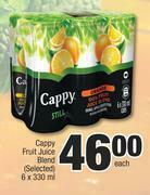 Cappy Fruit Juice Blend (Selected)-6 x 330ml Each