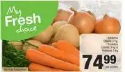 Spar Freshline Onions 3Kg, Freshline Carrots 3Kg & Potatoes 3Kg-Per Combo offer