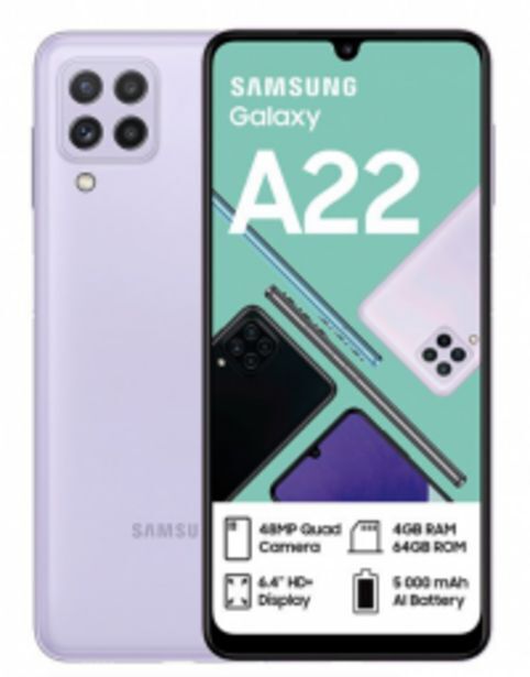 Stax Samsung galaxy a22 5g 64gb – violet offer