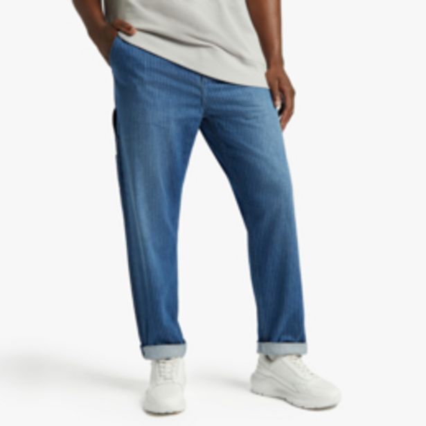 Markham Rj blue regular fit stripe carpenter jeans offer