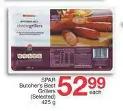 Spar Spar Butcher's Best Grillers (Selected)-425g Each offer