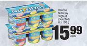 Danone Nutriday Yoghurt (Selected)-6 x 100g Each
