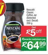 Spar Nescafe Classic Coffee Jar (Selected Excl.Decaf)-200g Each offer