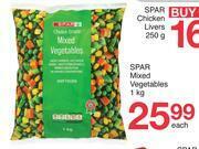 Spar Spar Mixed Vegetables-1Kg Each offer