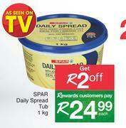 Spar Spar Daily Spread Tub-1Kg Each offer