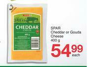 Spar Cheddar Or Gouda Cheese-400g Each