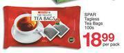 Spar Spar Tagless Teabags-100s Per Pack offer