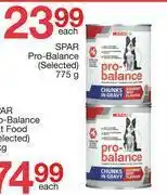 Spar Pro-Balanced Chunks In Gravy (Selected)-775g Each