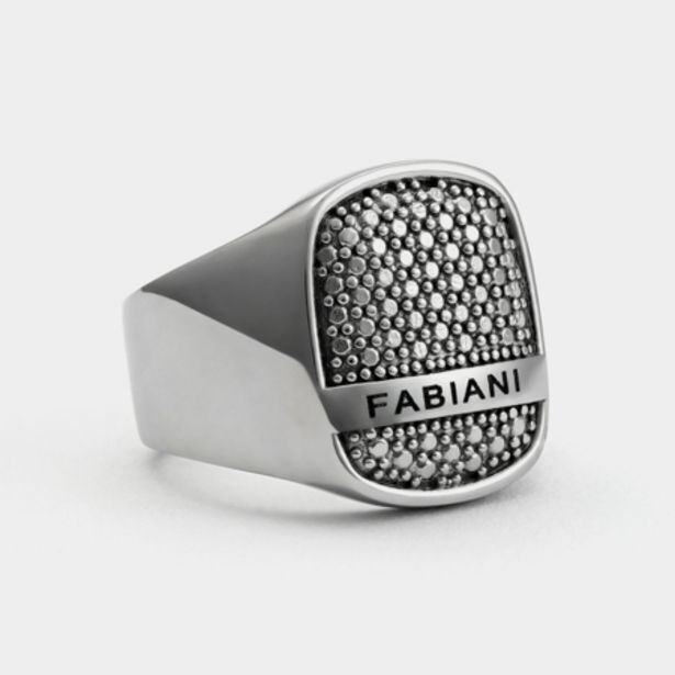 Fabiani Collezione square textured ring m offer