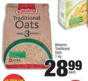 Spar Bokomo Traditional Oats-1kg Each offer
