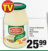 Spar Crosse & Blackwell Tangy Mayonnaise Only-750g Each offer