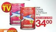 Spar Spar Pilchards In Tomato Or Chilli Sauce-For 2 x 400g offer