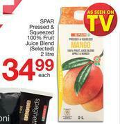 Spar Spar Pressed & Squeezed 100% Fruit Juice Blend (Selected)-2Ltr Each offer