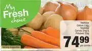 Spar Freshline Onions 3kg, Freshline Carrots 3kg & Potatoes 3kg Combo-Per Combo offer