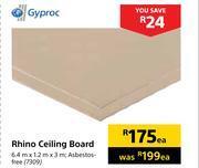 Builders Warehouse Gyproc rhino ceiling board 6.4m x 1.2m x 3m each offer