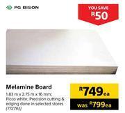 Builders Warehouse Pg bison melamine board 1.83m x 2.75m x 16mm each offer