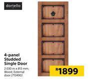 Builders Warehouse Dortello 4 panel studded single door 2.030m x 813mm offer