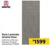 Doortec paris laminate groove door 2.032m x 813mm