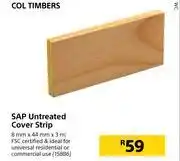 Builders Warehouse Col timbers sap untreated cover strip 8mm x 44mm x 3m offer