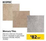 Builders Warehouse Ecotec mercury tiles 350mm x 350mm-per sqm offer