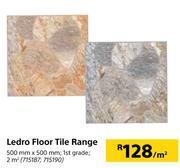 Builders Warehouse Ledro floor tile range 500mm x 500mm-per sqm offer