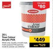 Builders Warehouse Plascon true colour acrylic pva-20l offer
